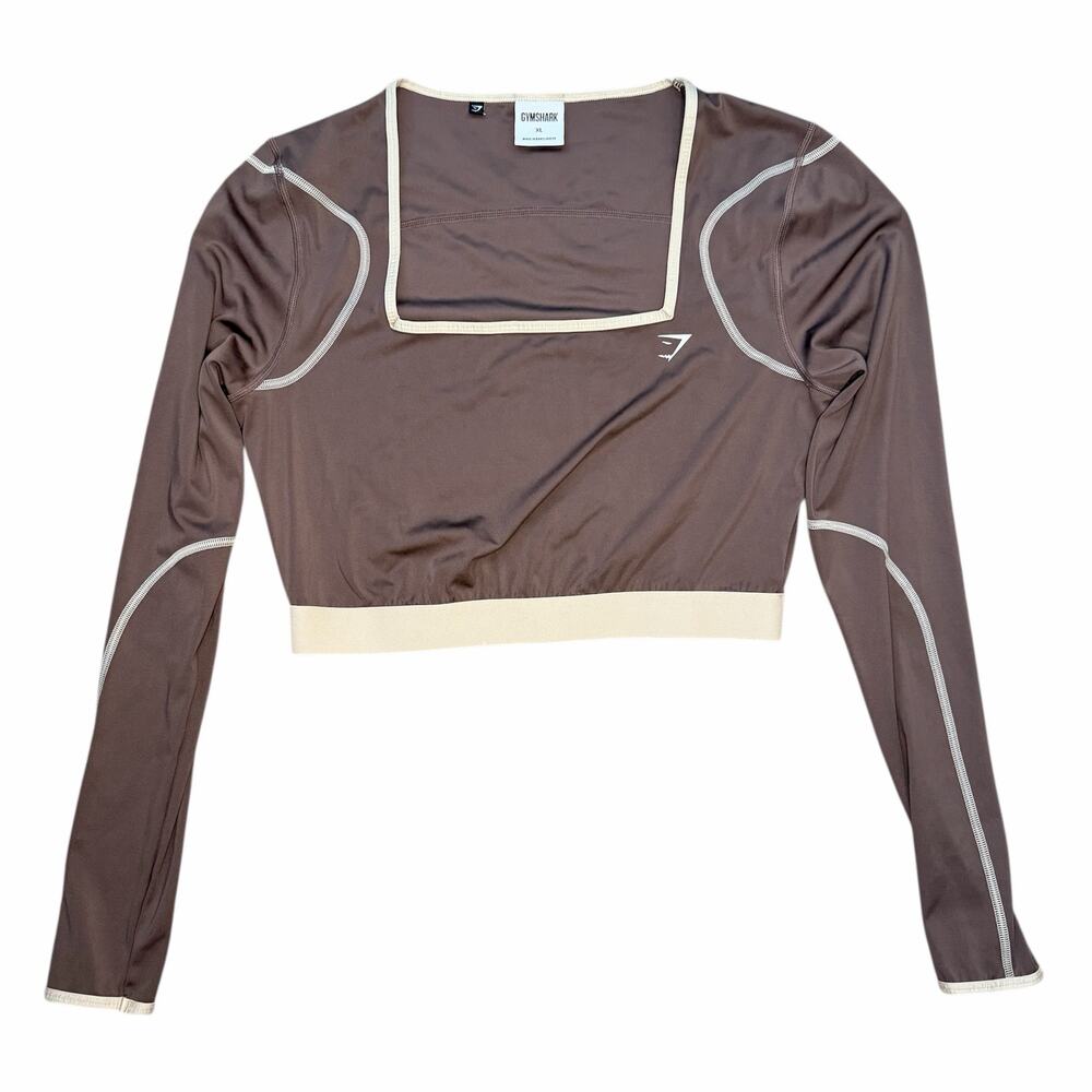 NWOT Gymshark Contrast Longsleeve Crop Top Size XL
